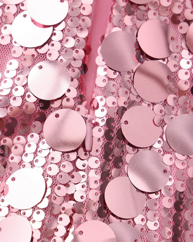 Mini Abito da Party con Paillettes