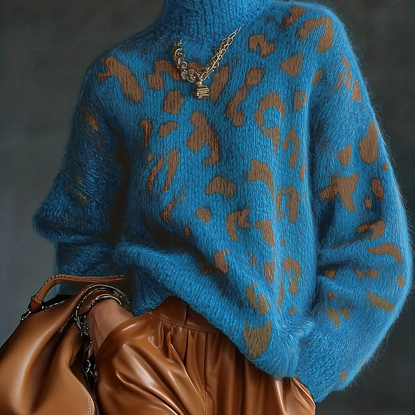 Maglione Collo Alto Effetto Snellente