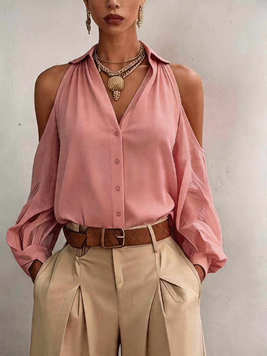 SOFIA™ | BLUSA ELEGANTE OPEN-SHOULDER DI RAVELLI MILANO