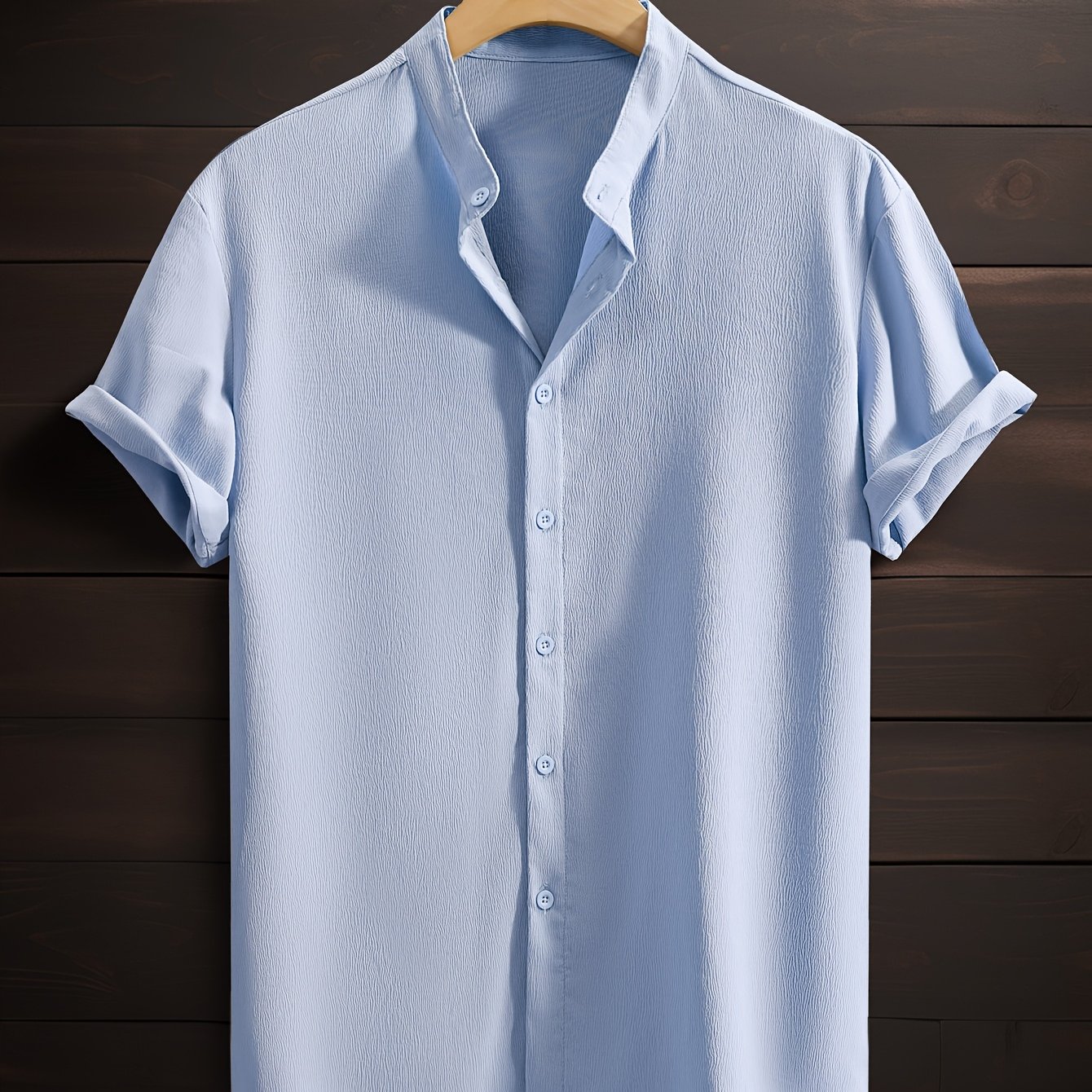LUCA™ | CAMICIA ESTIVA CON COLLETTO COREANO DI RAVELLI MILANO
