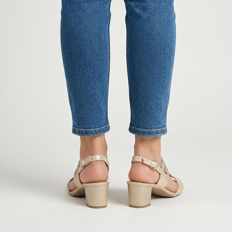 Gea - Sandalo comodo donna con tacco
