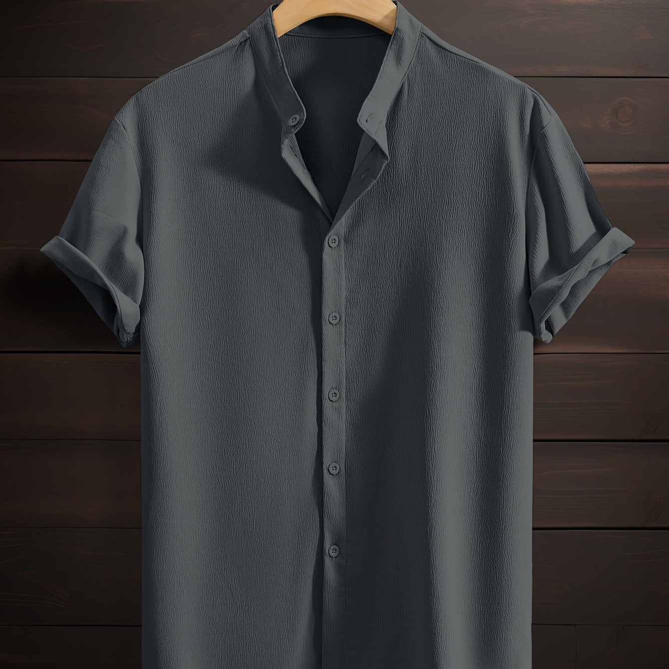 LUCA™ | CAMICIA ESTIVA CON COLLETTO COREANO DI RAVELLI MILANO
