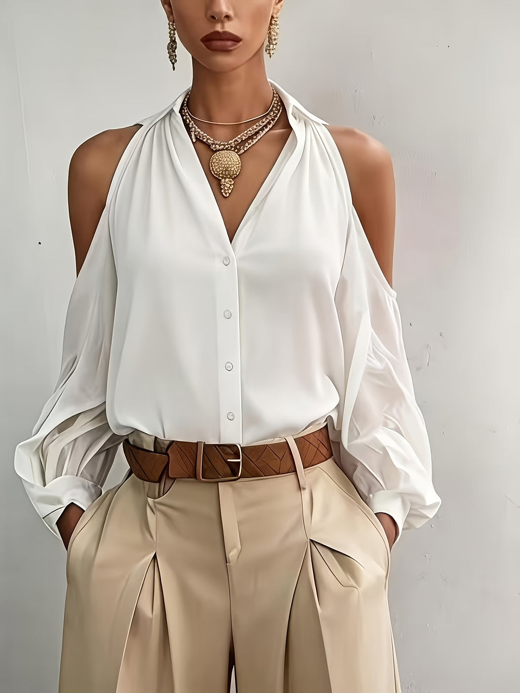 SOFIA™ | BLUSA ELEGANTE OPEN-SHOULDER DI RAVELLI MILANO