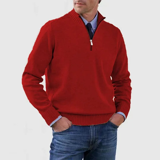 Nico™ | Maglione con Mezza Zip in Maglia Fine