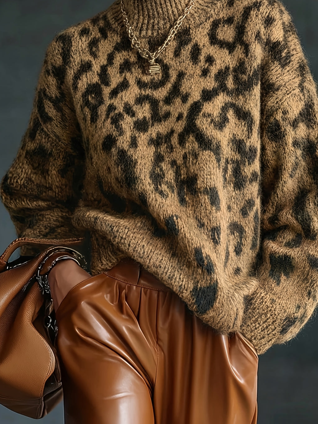 Maglione Collo Alto Effetto Snellente