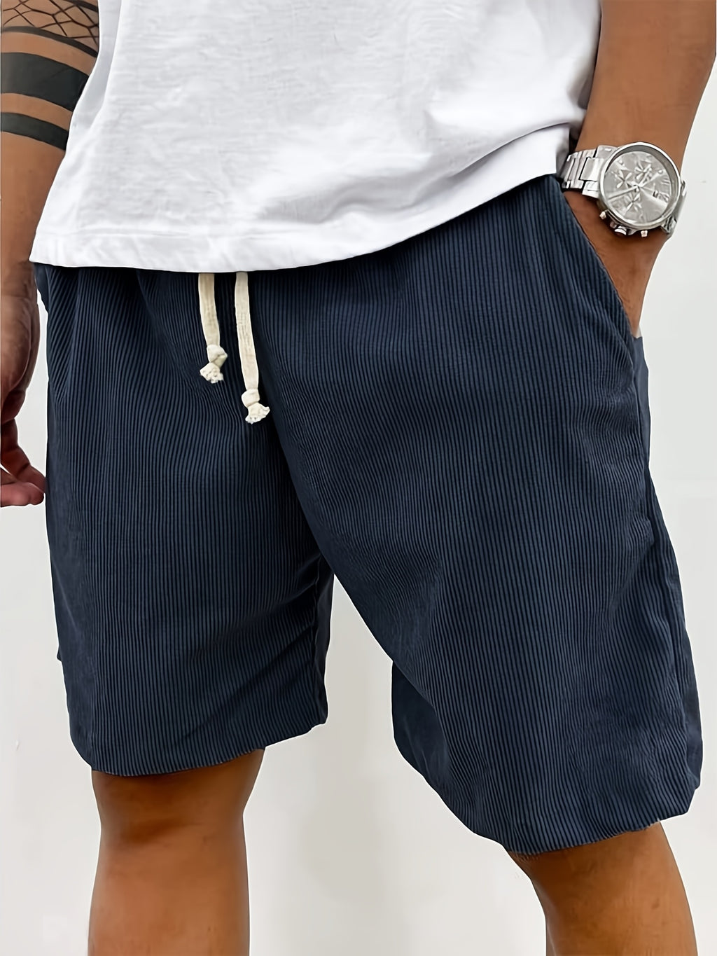 Pantaloncini sportivi casual da uomo, in velluto a coste di alta gamma, comodi e traspiranti, pantaloncini da spiaggia