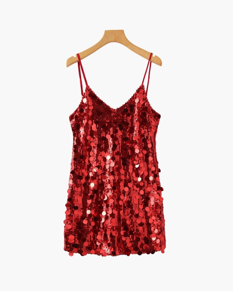 Mini Abito da Party con Paillettes