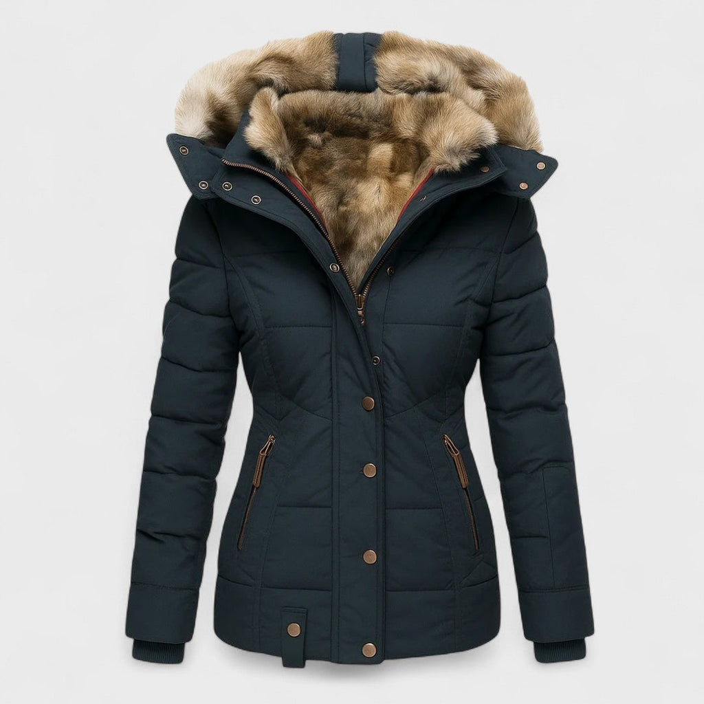 Marlene - Cappotto invernale imbottito in pelliccia