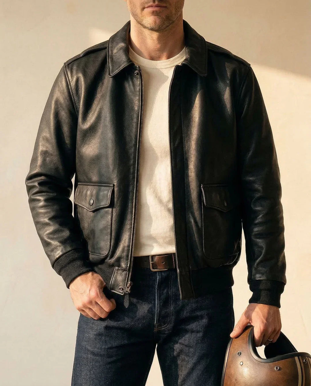 Leonardo — Giacca in Pelle Aviator