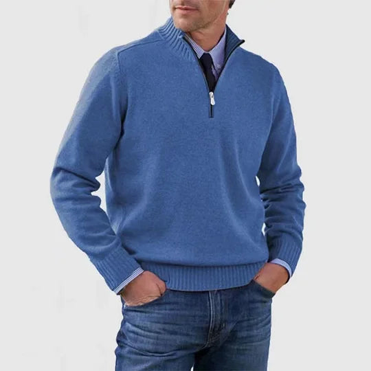Nico™ | Maglione con Mezza Zip in Maglia Fine