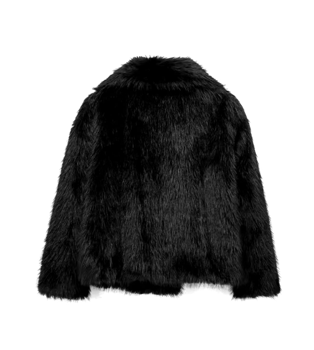 FIORA - Giacca Puffer con Effetto Pelliccia