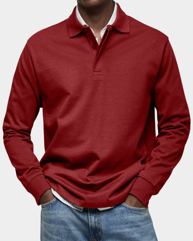 Wilson | Klassisches Langarm-Poloshirt