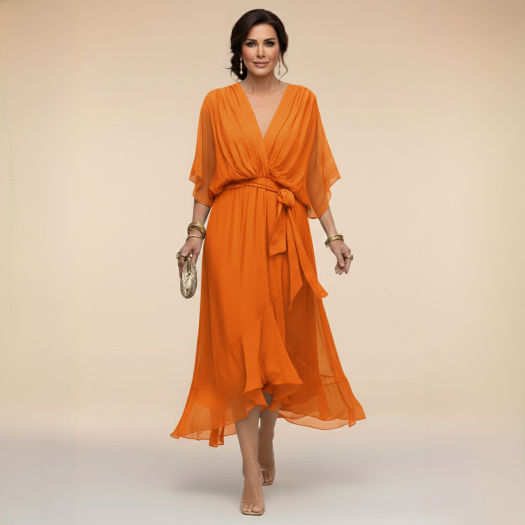Serena™ | Abito fluido con scollo a V dall’eleganza eterea