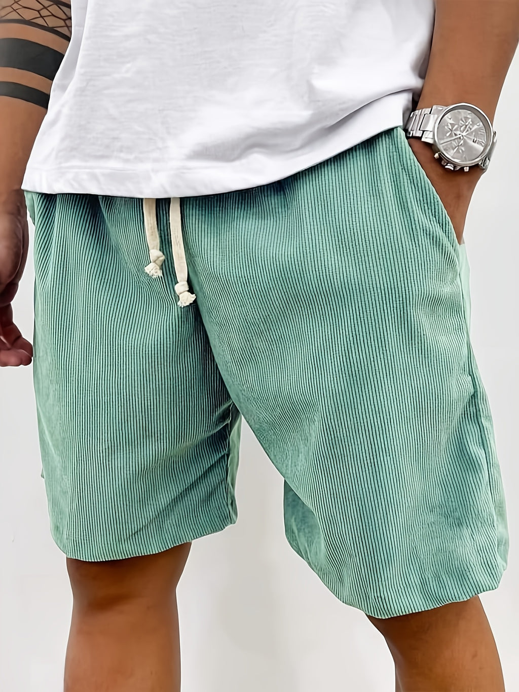 Pantaloncini sportivi casual da uomo, in velluto a coste di alta gamma, comodi e traspiranti, pantaloncini da spiaggia
