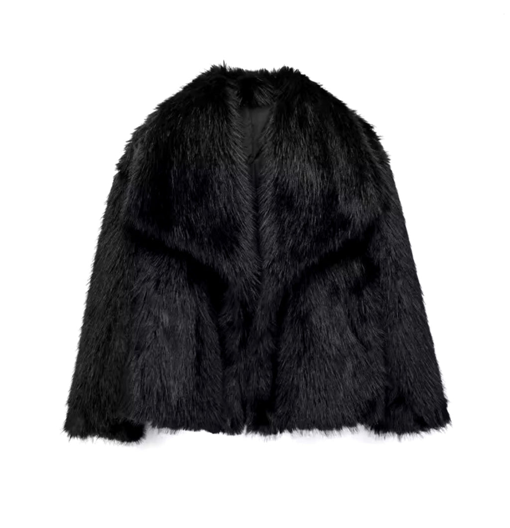FIORA - Giacca Puffer con Effetto Pelliccia