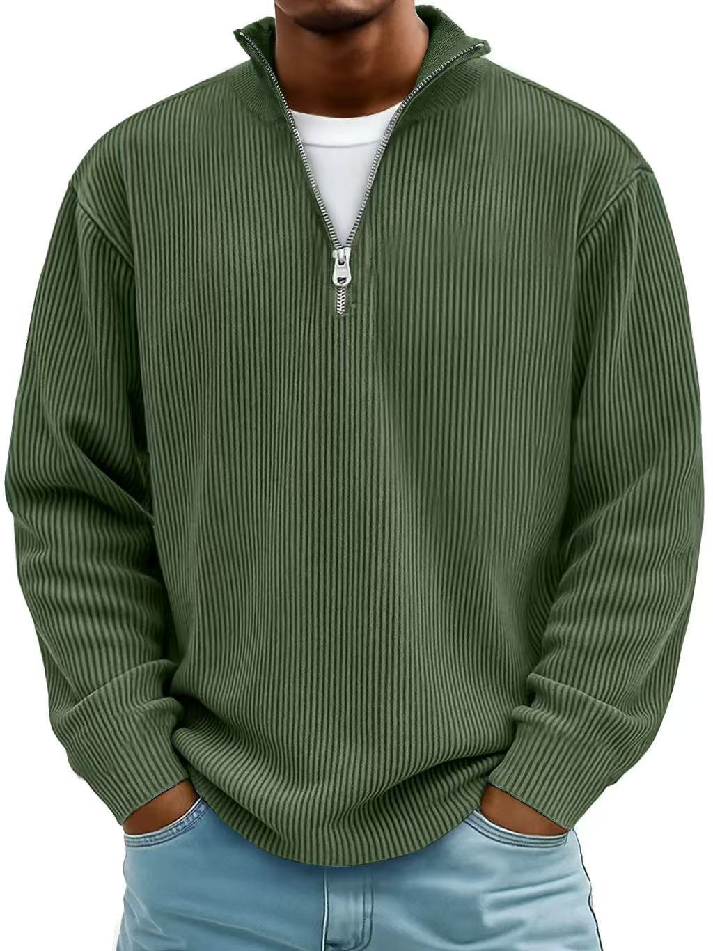 Lorenzo™ | Maglione con Zip in Tessuto a Coste