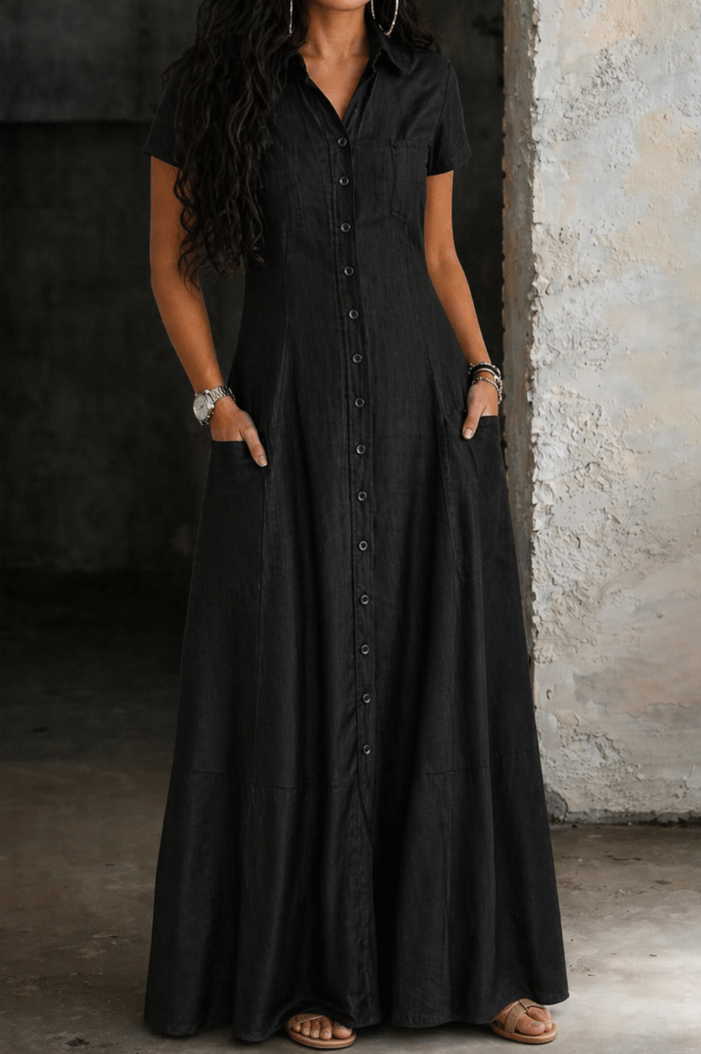 Hera | Vestito Lungo in Denim