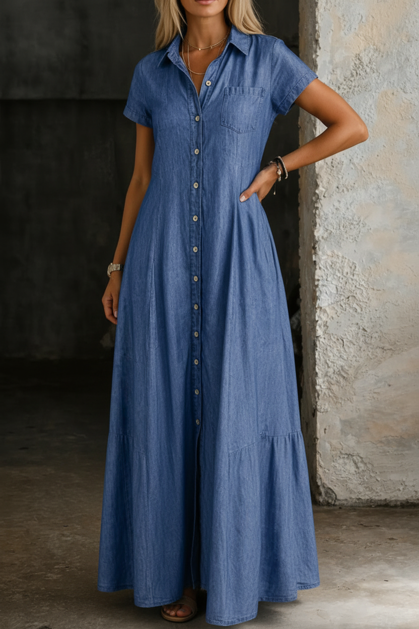 Eliza | Vestito Lungo in Denim