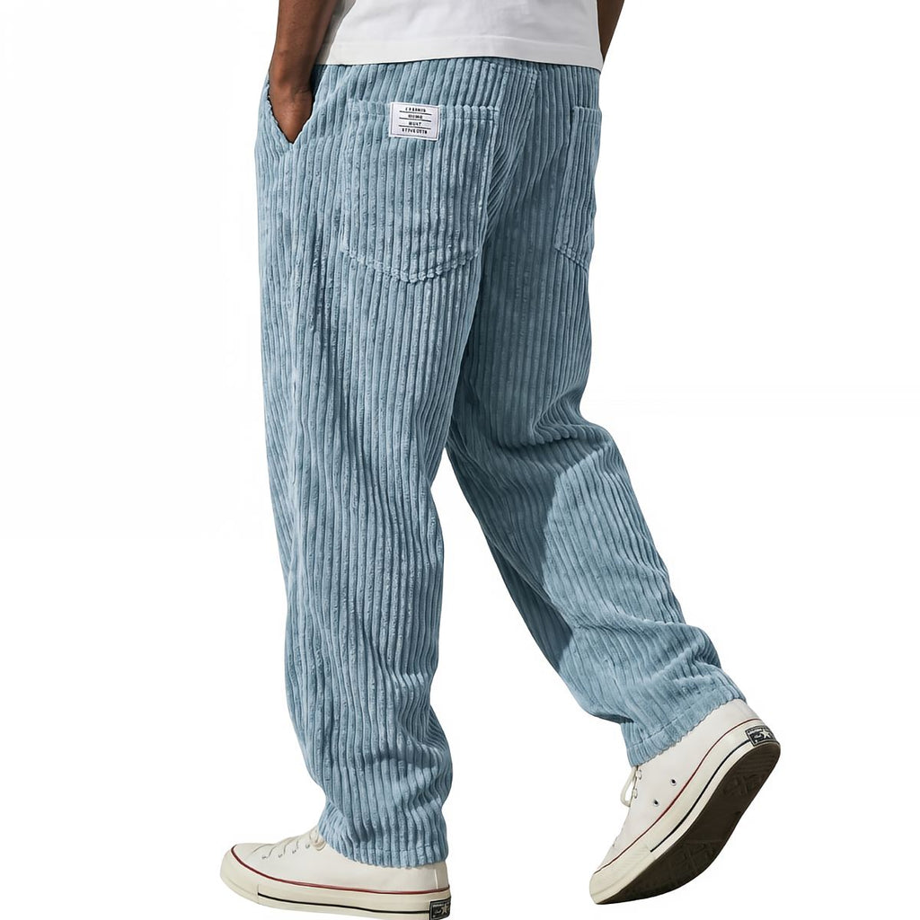 Varel | Pantaloni da uomo in velluto a coste con vita elasticizzata