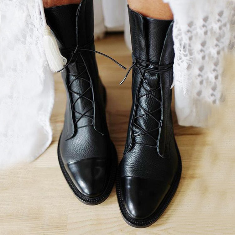 Brianna™ | Stivaletti alla Caviglia in Pelle Premium