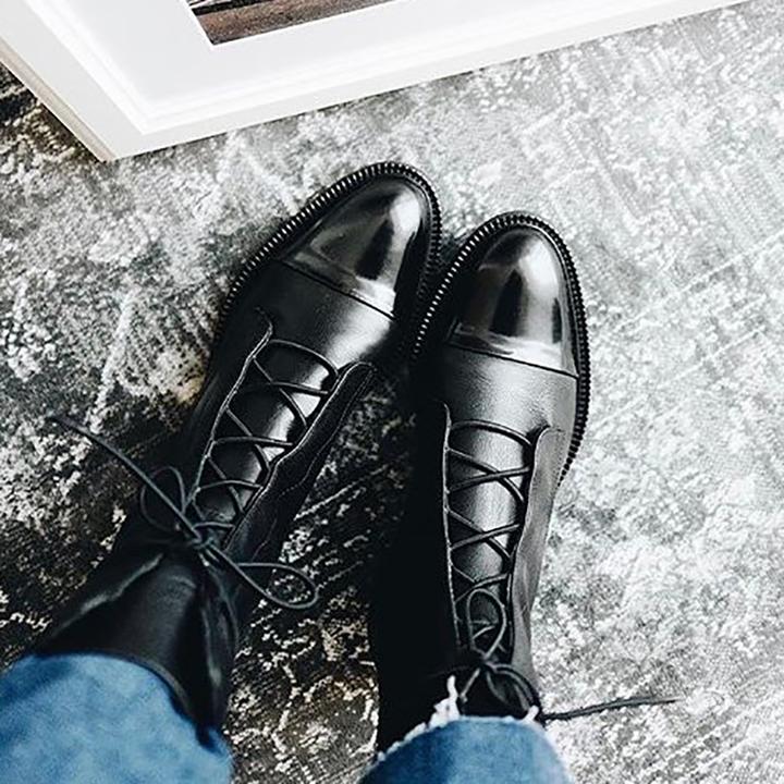 Brianna™ | Stivaletti alla Caviglia in Pelle Premium