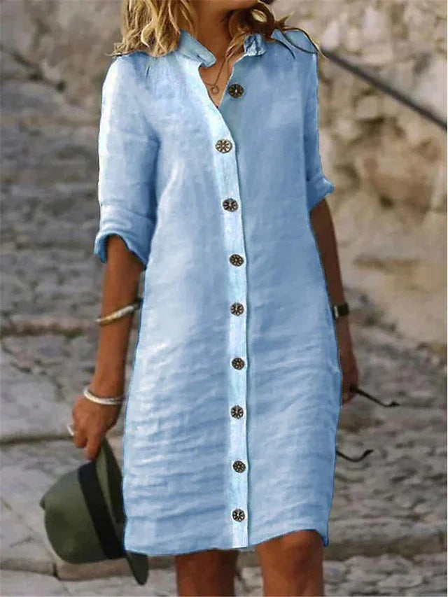 Heloise | Button Midi Dress