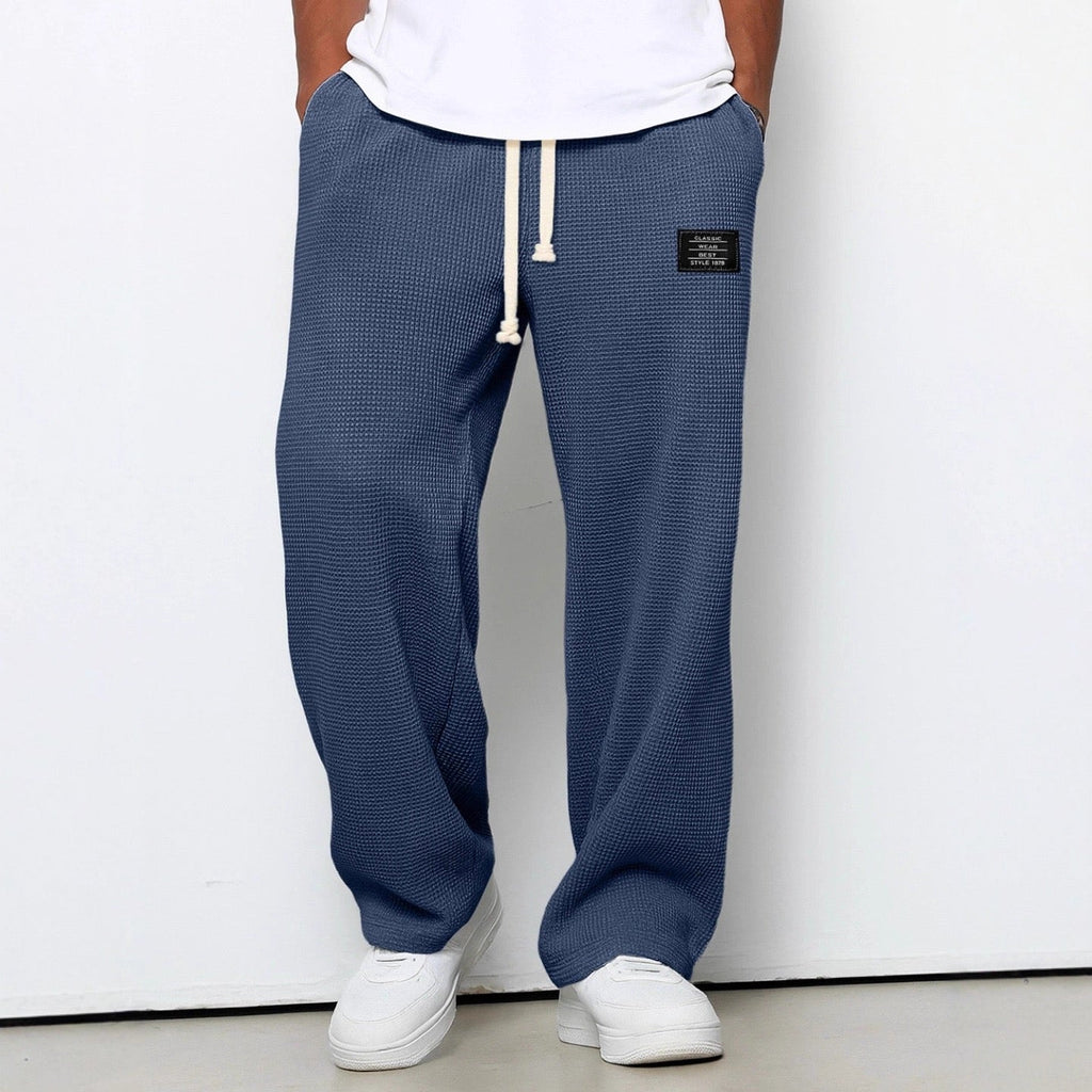 Lorenzo | Pantaloni Larghi con Trama a Nido d’Ape