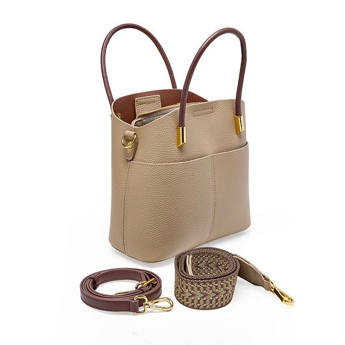Elegant Women's Genuine Leather Ladies Crossbody Handbag