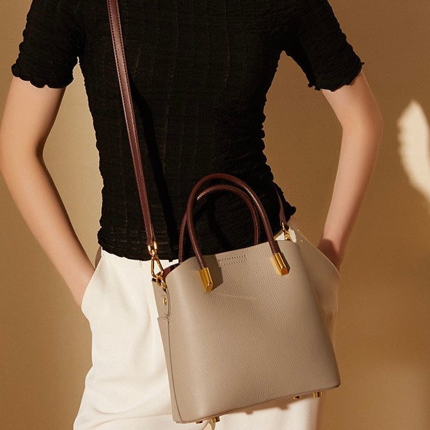 Elegant Women's Genuine Leather Ladies Crossbody Handbag
