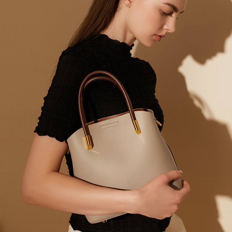 Elegant Women's Genuine Leather Ladies Crossbody Handbag
