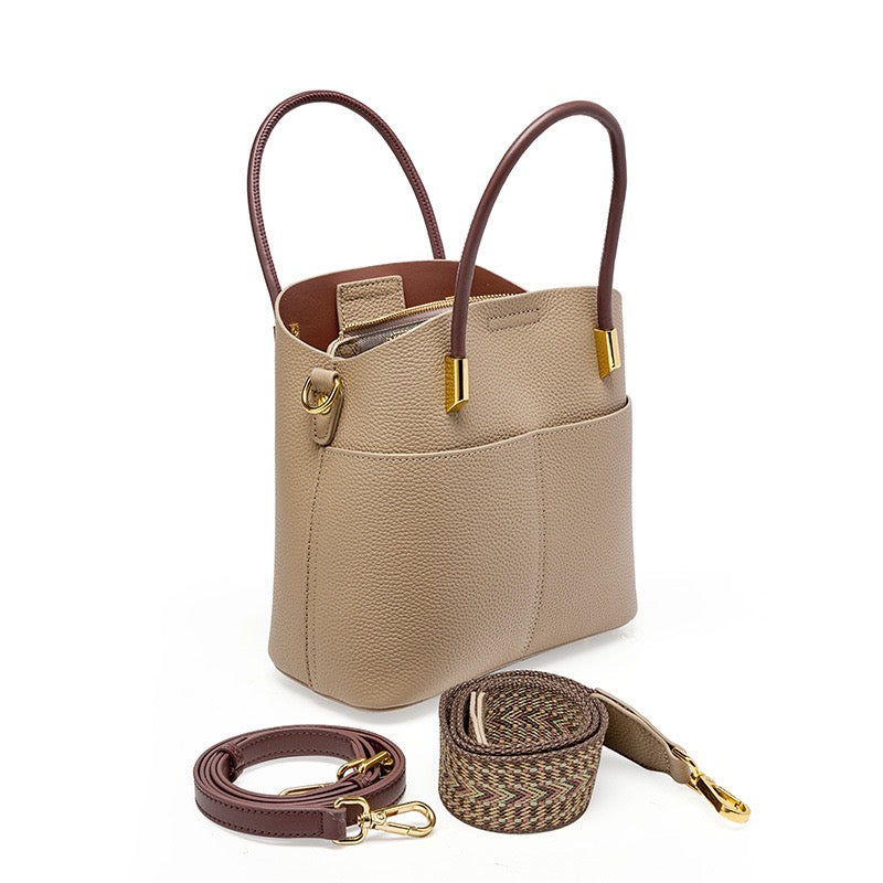 Elegant Women's Genuine Leather Ladies Crossbody Handbag