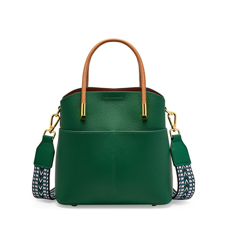 Elegant Women's Genuine Leather Ladies Crossbody Handbag