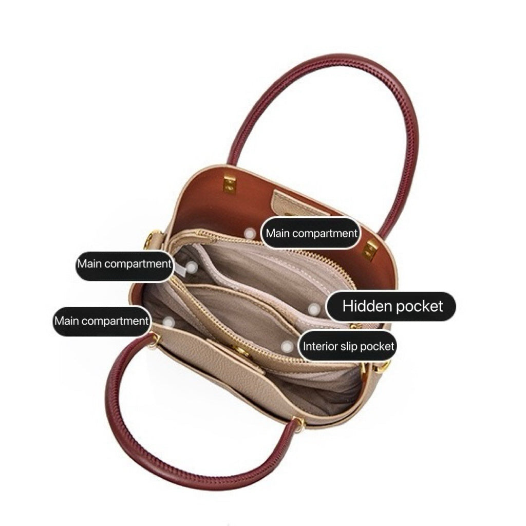 Elegant Women's Genuine Leather Ladies Crossbody Handbag