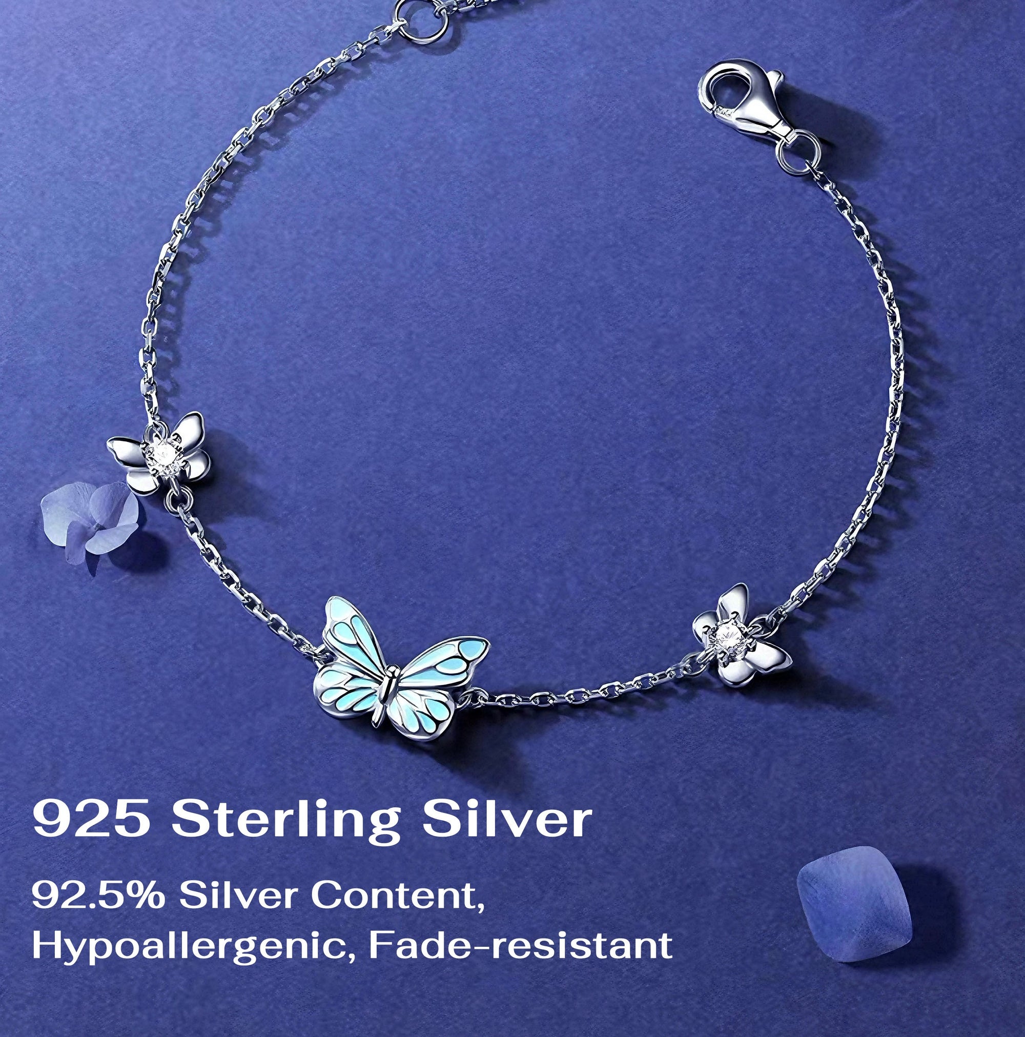Luminous Dream Blue Butterfly Jewelry Bundle