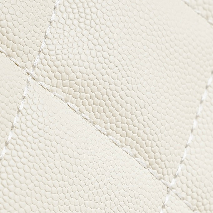 Genuine Leather Caviar Pattern Large Capacity Bucket Crossbody Bag