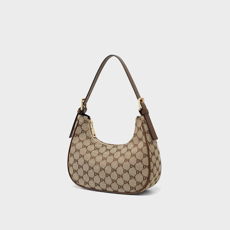 Classic Monogram Canvas Luxury Crescent Armpit Bag