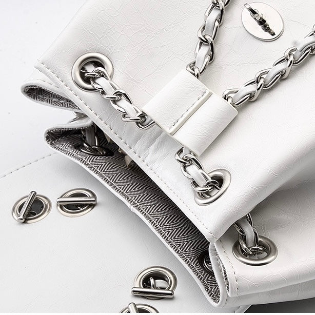 Chic Inspired Genuine Cowhide Large Capacity Backpack for Women