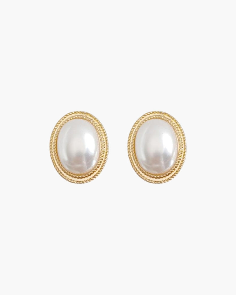 Orecchini a Bottone Radiance con Perla Ovale