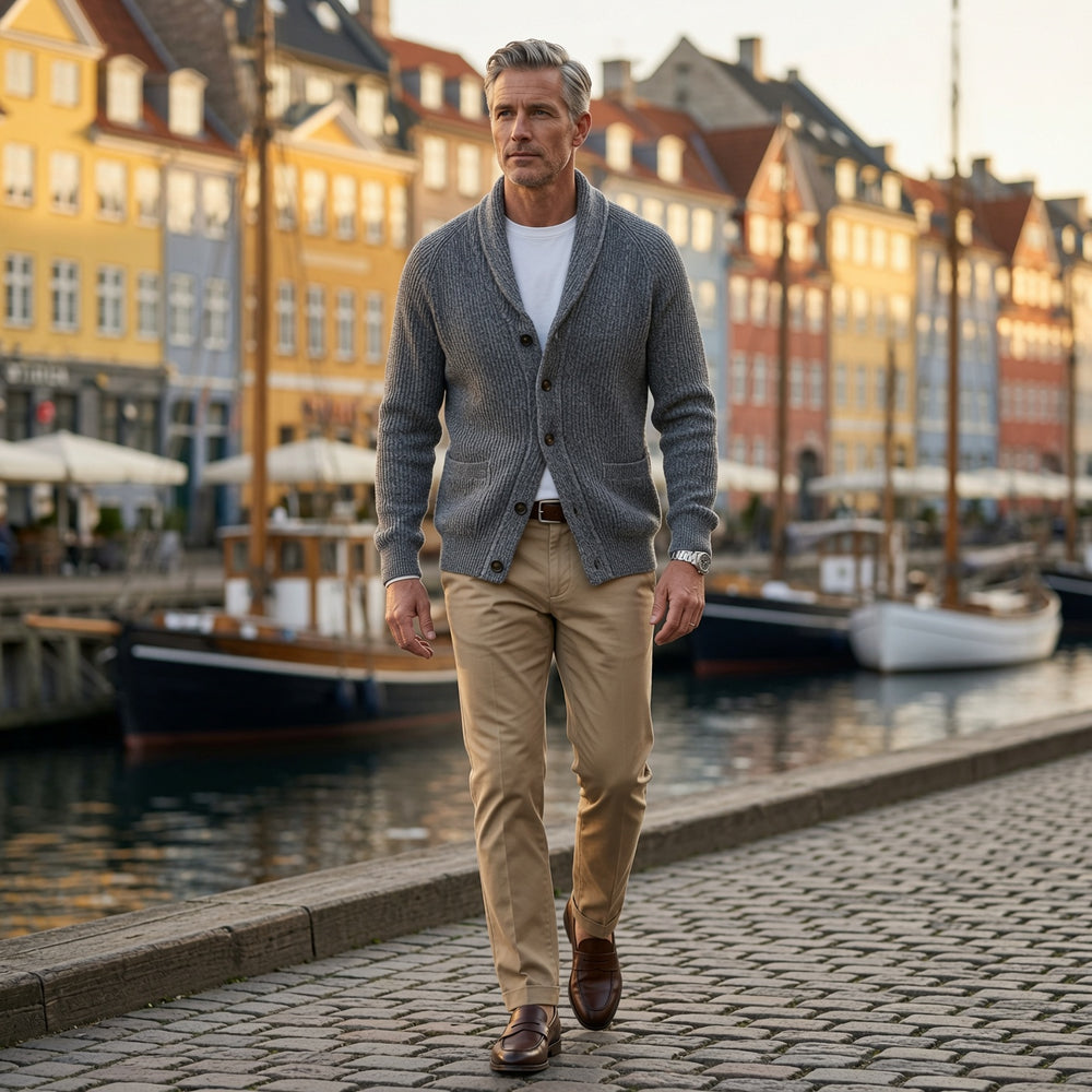 Varel | Cardigan a maniche lunghe con bottoni