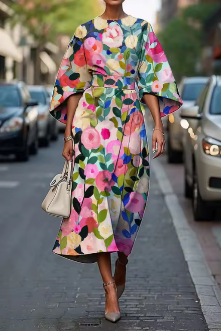 Alessia™ | Abito maxi floreale dal fascino regale