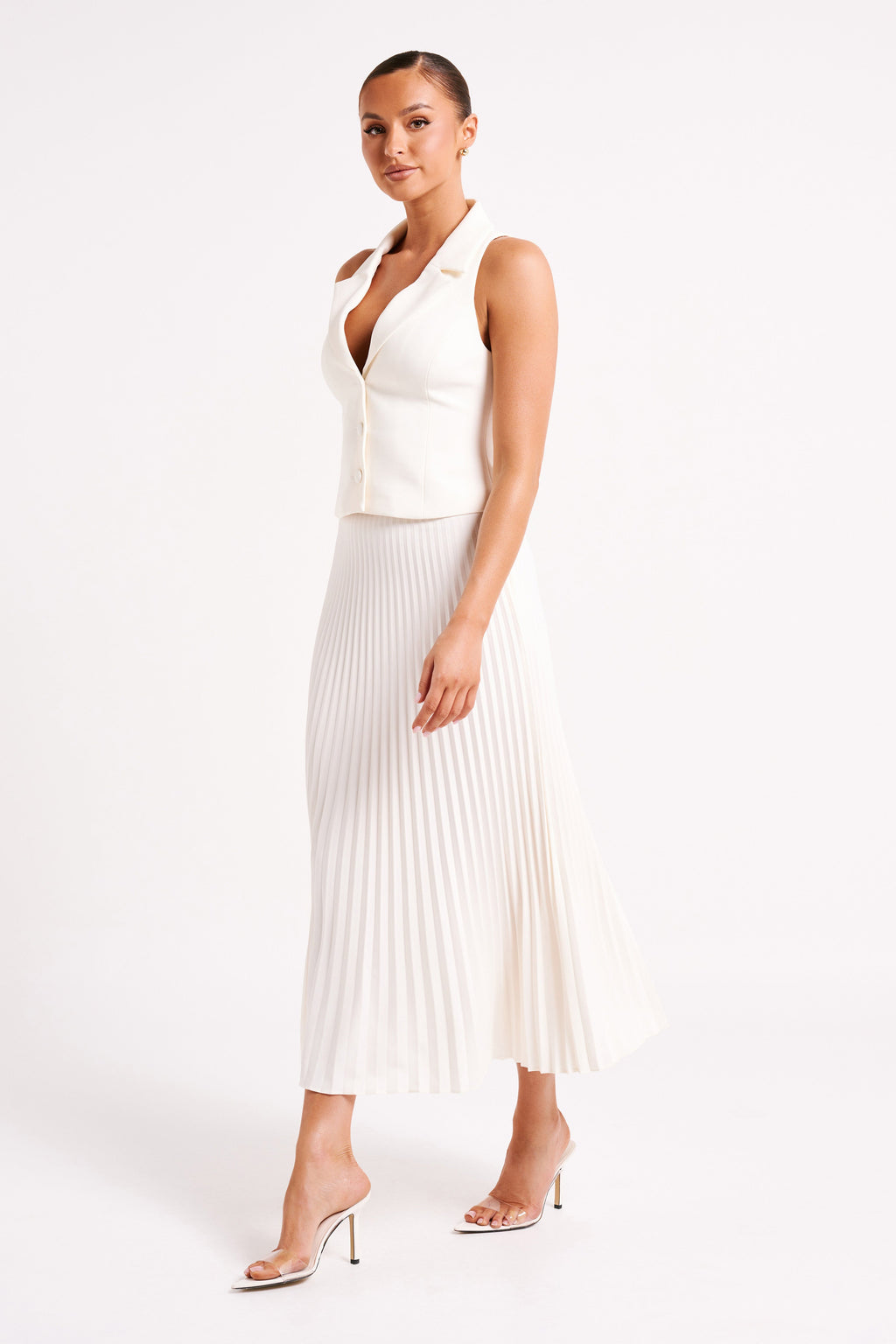 Layorza Celeste Pleated Skirt