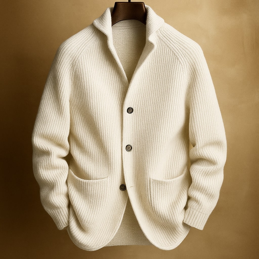 Cardigan Ravelli Milano in Maglia Leggera con Bottoni