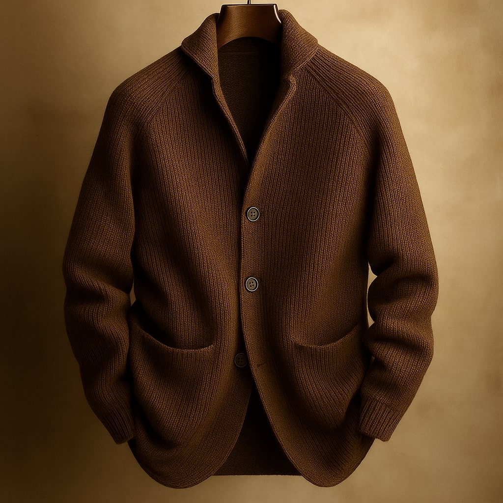 Cardigan Ravelli Milano in Maglia Leggera con Bottoni
