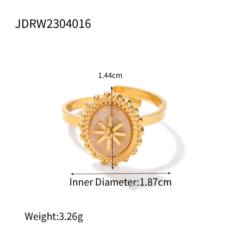 French Retro Stainless Steel Ring