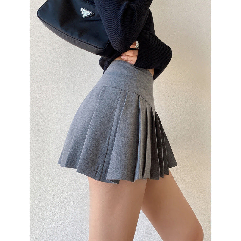 Velura High-Waist Pleated Mini Skirt