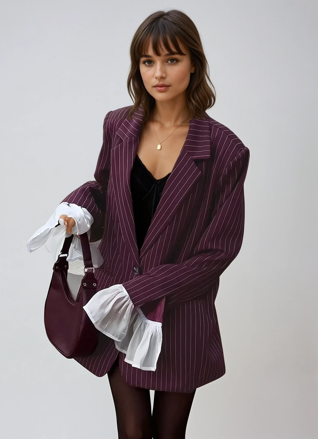 FIORA - Giacca da Suit Rosso Vino