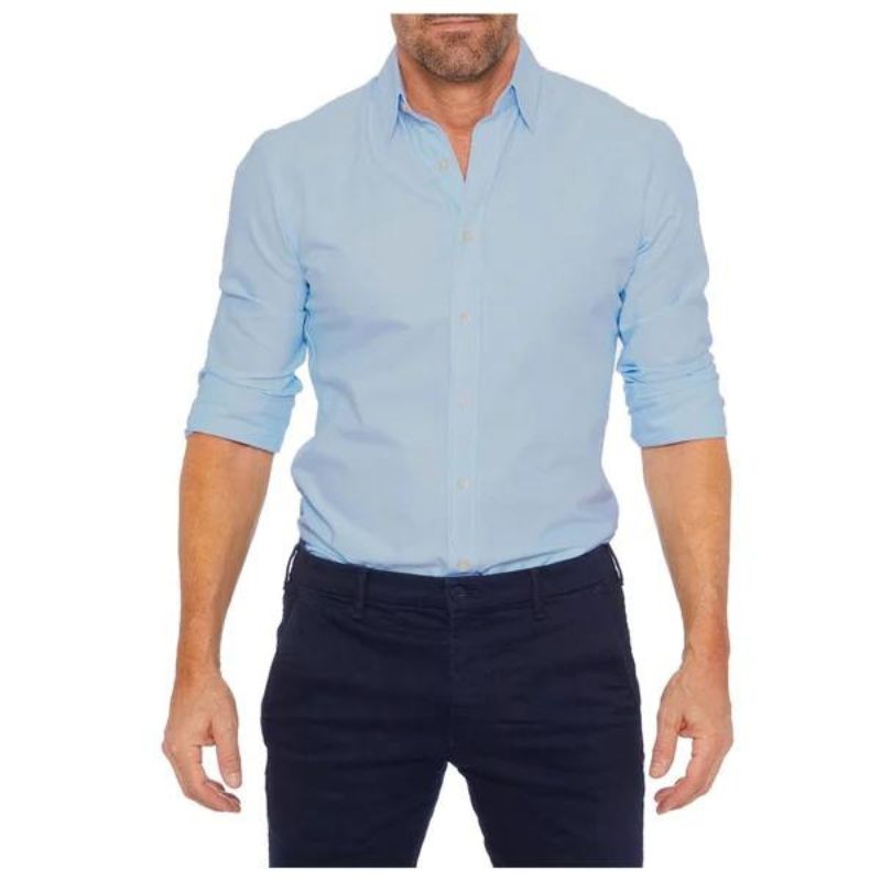 Camicia con zip antipiega Leo