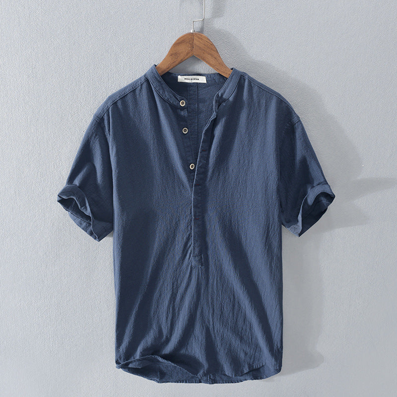 Camicia Damian in cotone e lino