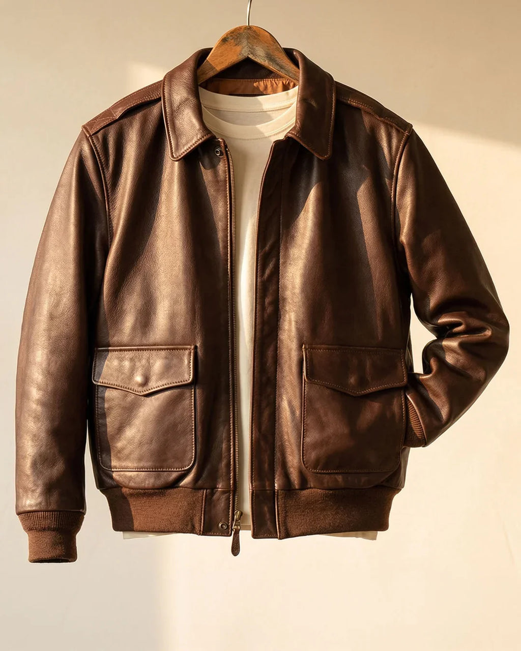Leonardo — Giacca in Pelle Aviator