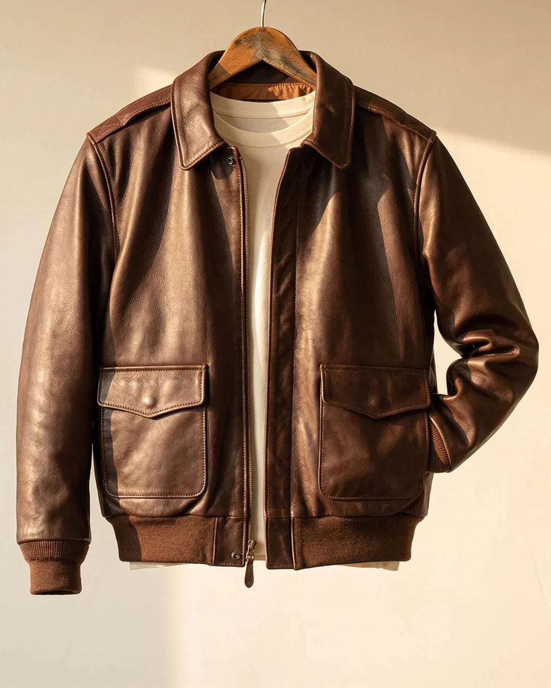 Leonardo — Giacca in Pelle Aviator